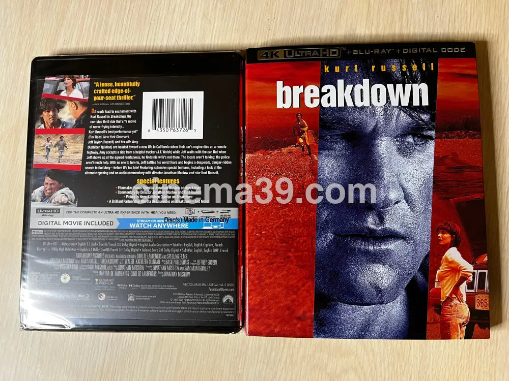 Breakdown Película 4K con slip +Blu-ray + Código Digital 4K