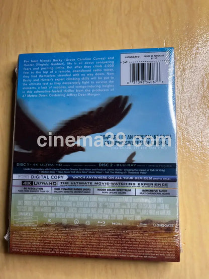 Fall Película 4K Steelbook + Blu-ray + Digital Lionsgate Limited 4k Steelbook
