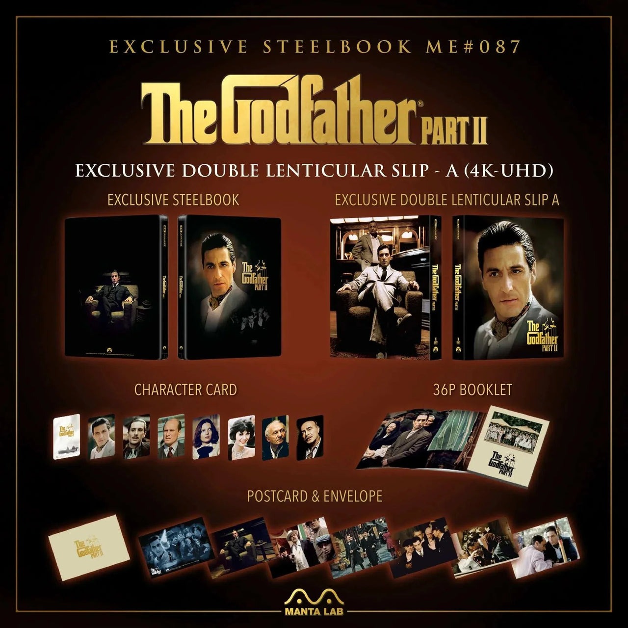 [Nuevo] The Godfather Part II Steelbook 4K + Blu-Ray Manta Lab #87