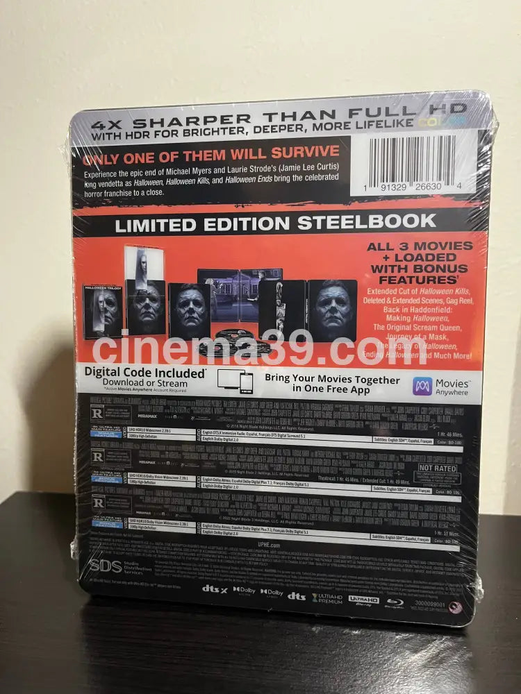 Halloween Trilogy 4K Steelbook + Código Digital 4k Steelbook