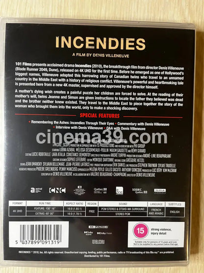 Incendies Película 4K Edición Estándard 4K