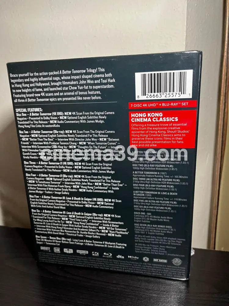 [Nuevo] A Better Tomorrow Trilogía Películas 4K + Blu-ray 4k Trilogía