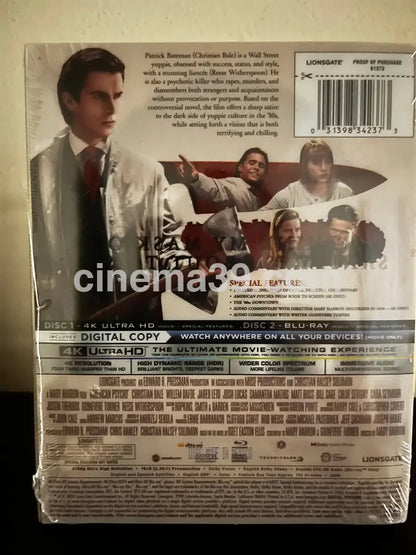 [Nuevo] American Pyscho Película 4K Steelbook 4k Steelbook