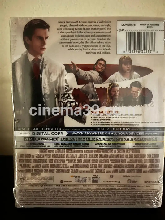 [Nuevo] American Pyscho Película 4K Steelbook 4k Steelbook