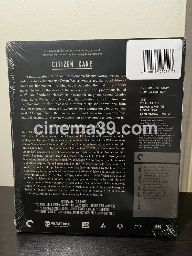 [Nuevo] Citizen Kane Película 4K + Blu-ray 4K Criteron