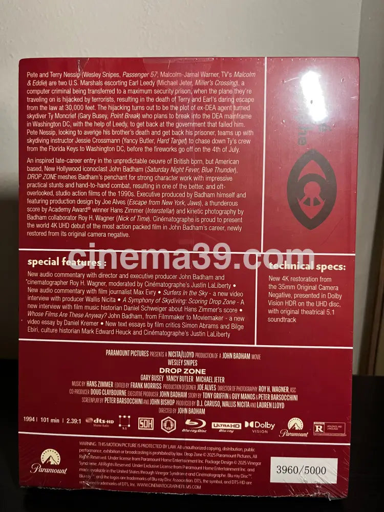 [Nuevo] Drop Zone Película 4K Edición Limitada + Blu-ray 4K Limited Edition