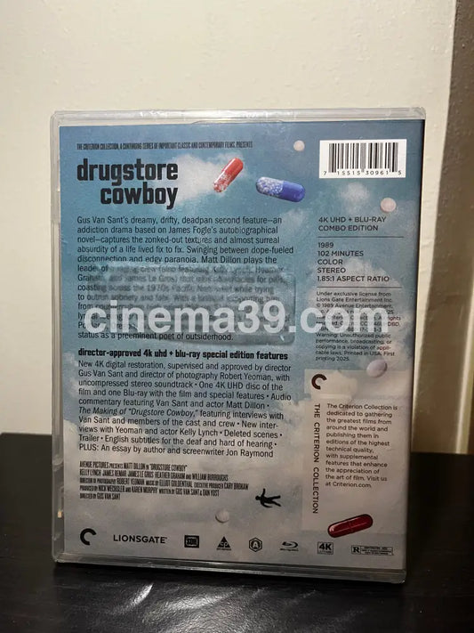 [Nuevo] Drugstore Cowboy Película 4K Criterion + Blu-ray 4K