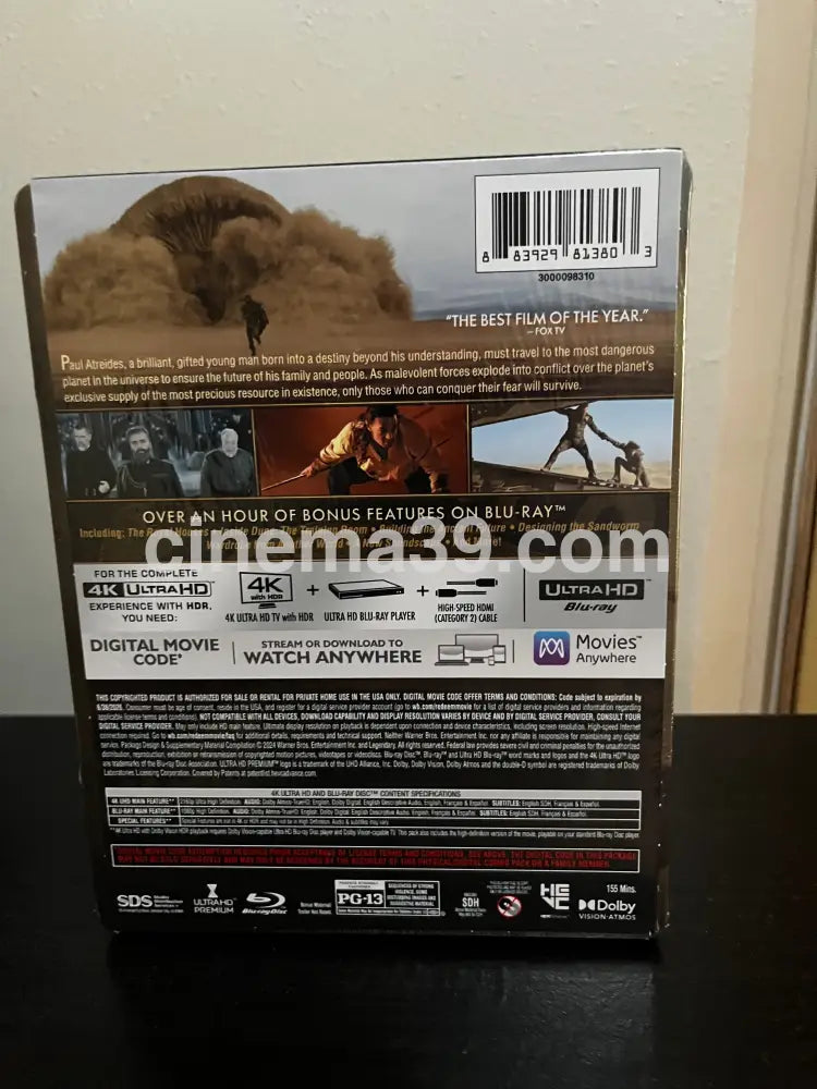 [Nuevo] Dune Parte 1 4K Steelbook LE + Bluray + Código Digital 4K Collector Edition