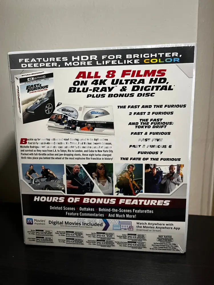 [Nuevo] Fast & Furious Colección 8 Películas 4K 4K