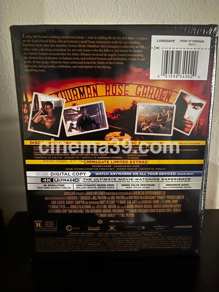 [Nuevo] Frailty 4k Set de Colección + Bluray + Código Digital 4K Collector Edition