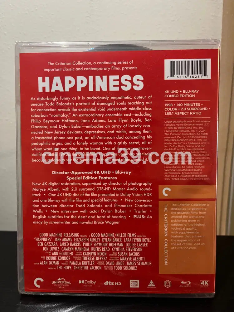[Nuevo] Happiness (1998) Película 4K + Blu-ray 4K