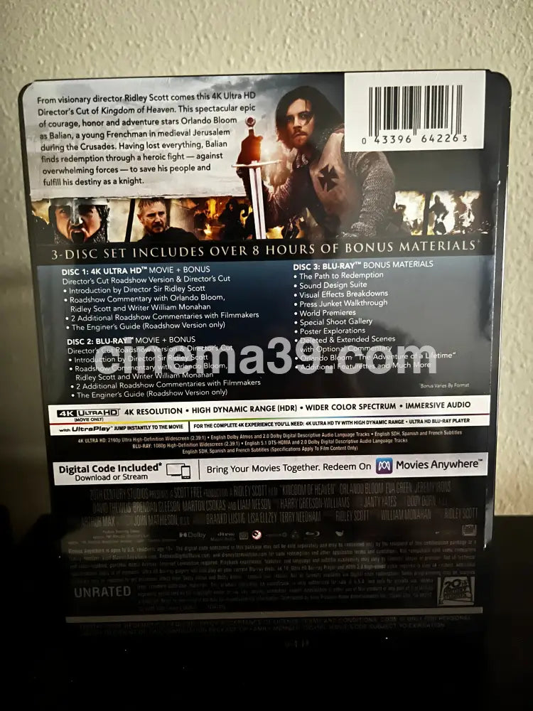 [Nuevo] Kingdom of Heaven + Bluray + Código Digital 4k Steelbook