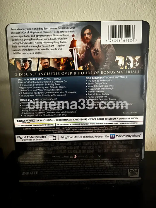 [Nuevo] Kingdom of Heaven + Bluray + Código Digital 4k Steelbook