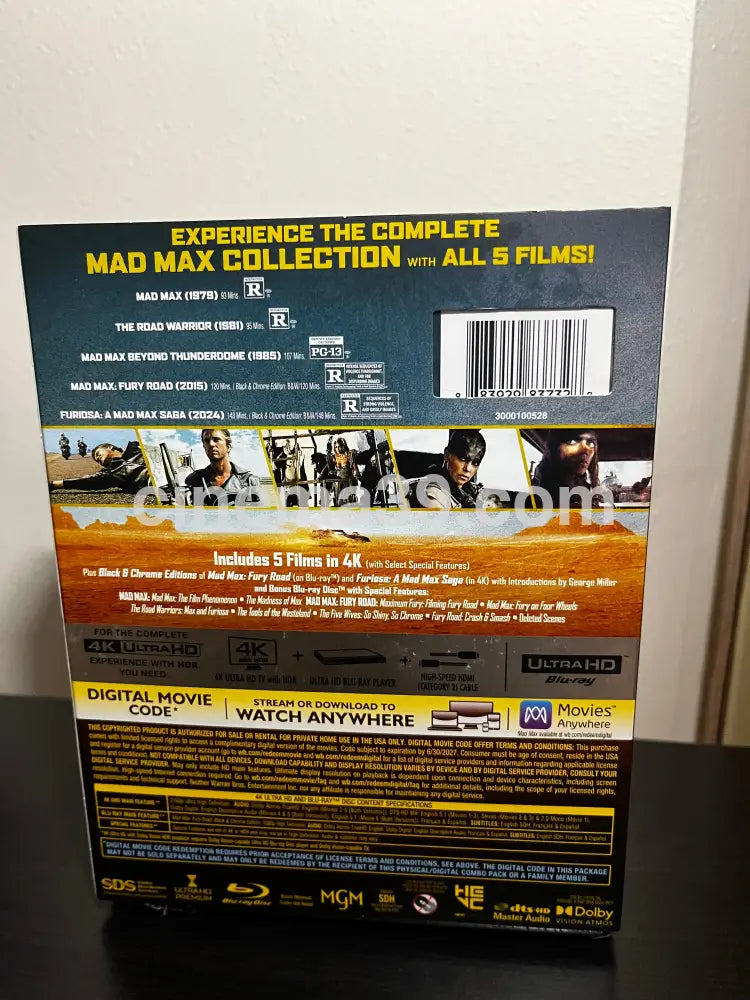 [Nuevo] Mad Max: Colección de 5 películas 4K + Código Digital 4K Colección