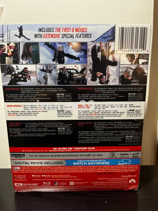 [Nuevo] Mission: Impossible Colección 6 Películas 4K y Blu-ray 4K Colección