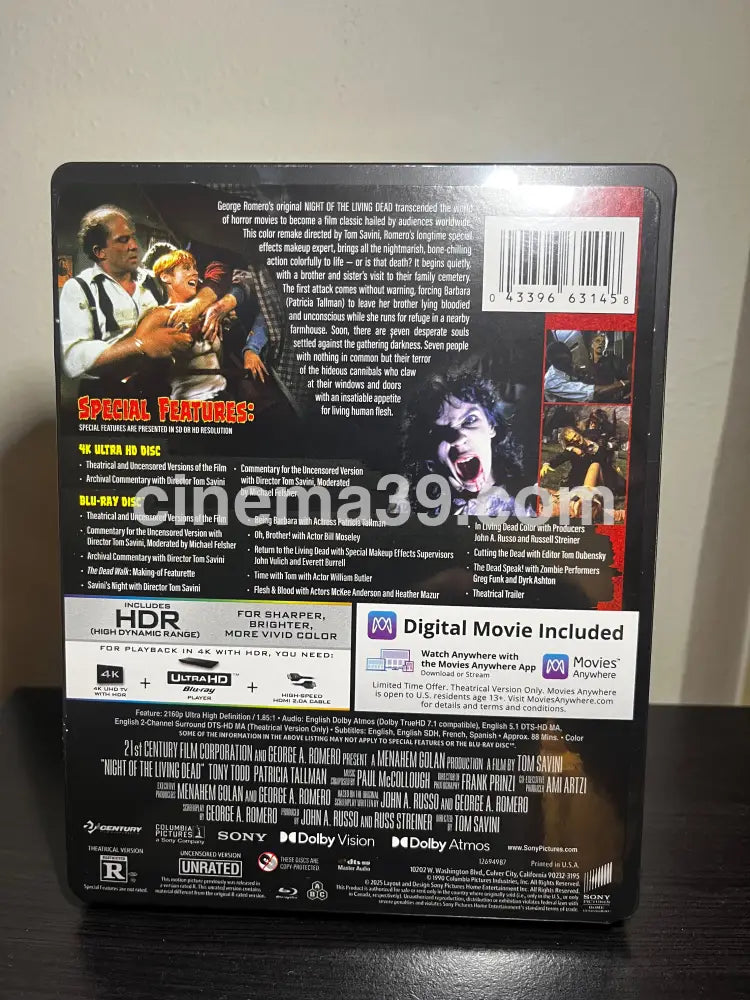 [Nuevo] Night Of The Living Dead 4k Steelbook + Blu-ray + Digital 4k Steelbook