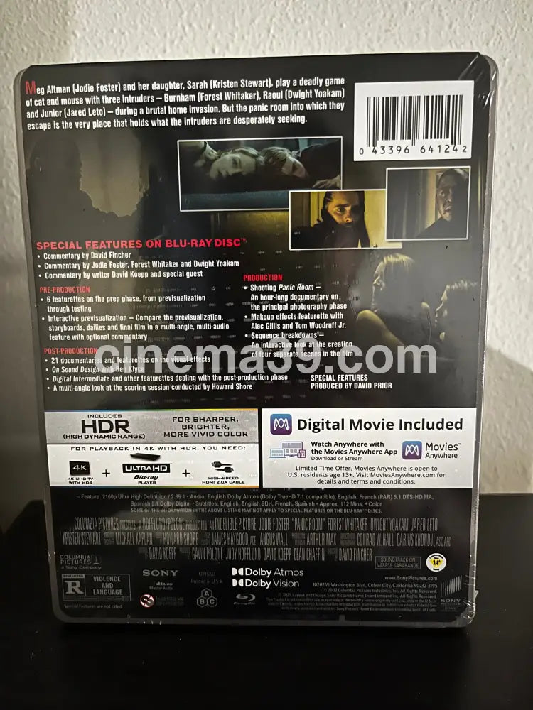 [Nuevo] Panic Room Habitación Del Panico Steelbook 4k Uhd + Blu-ray + Código Digital 4K