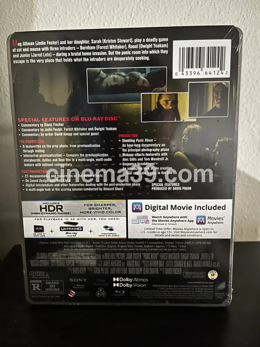 [Nuevo] Panic Room Habitación Del Panico Steelbook 4k Uhd + Blu-ray + Código Digital 4K