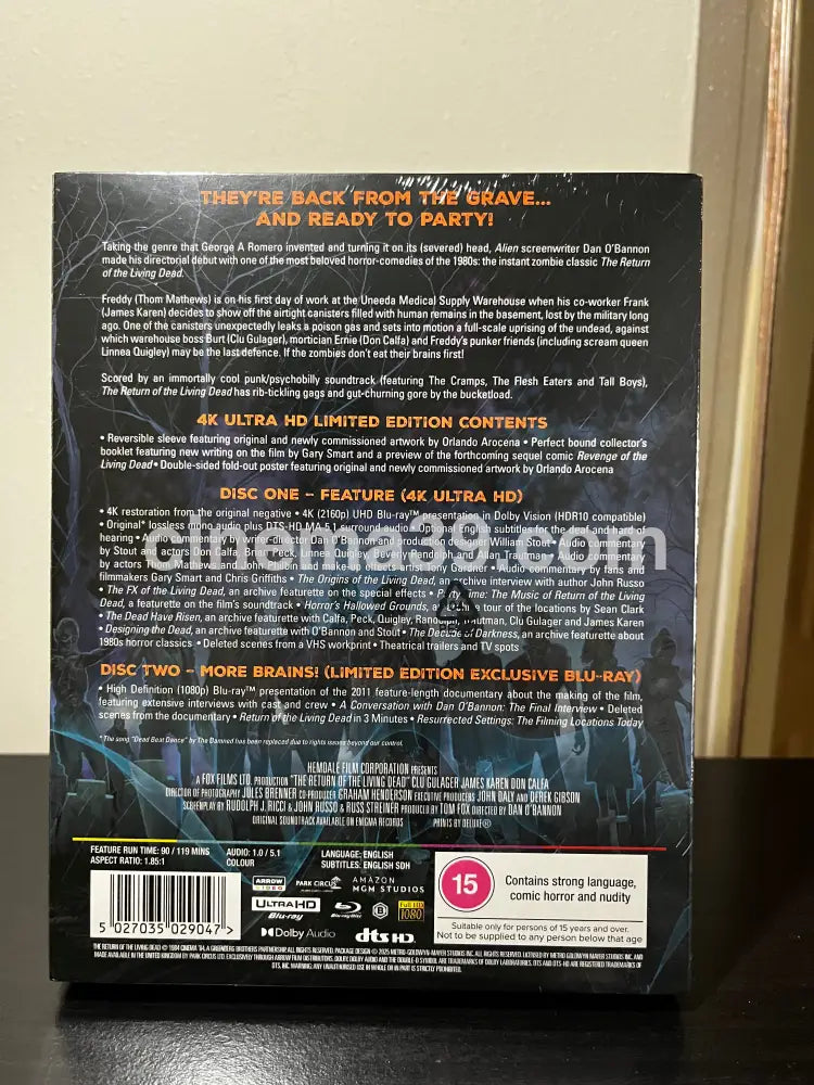 [Nuevo] Return Of The Living Dead Limited Edition 4K Película 4K Limited Edition