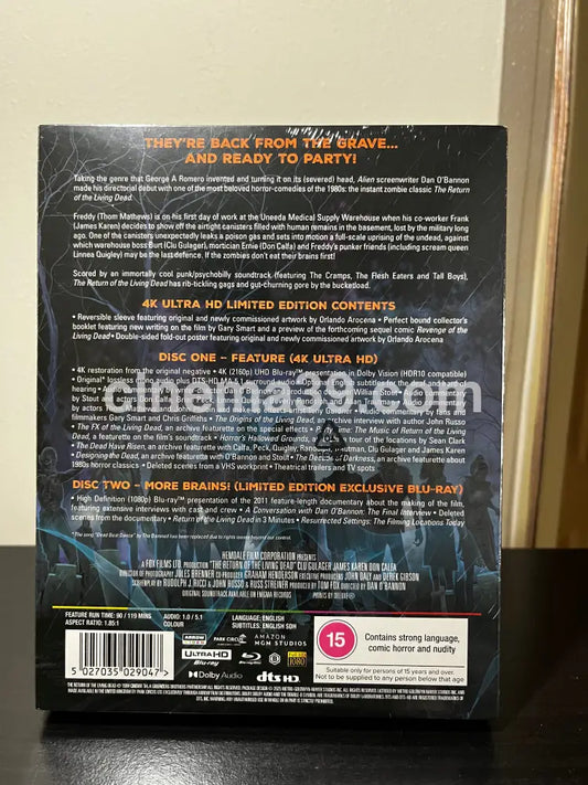 [Nuevo] Return Of The Living Dead Limited Edition 4K Película 4K Limited Edition