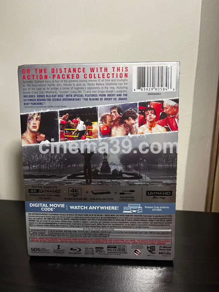 [Nuevo] Rocky: 4-Film The Knockout Collection Películas 4K 4K Antología