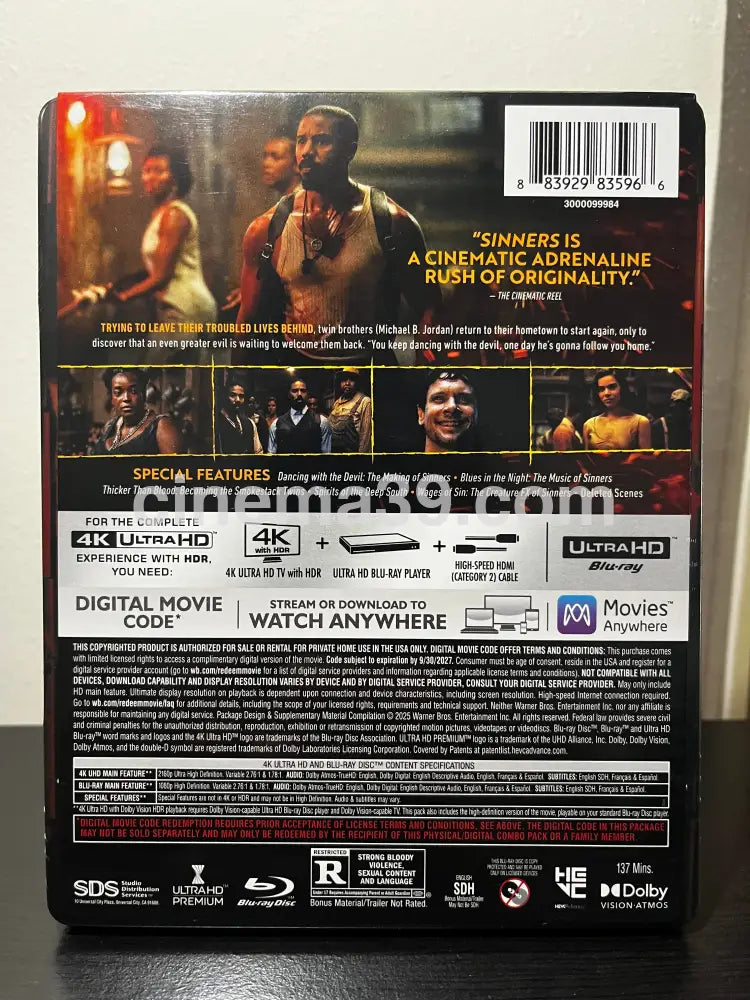[Nuevo] Sinners 4K Steelbook + Blu-ray + Código Digital 4K