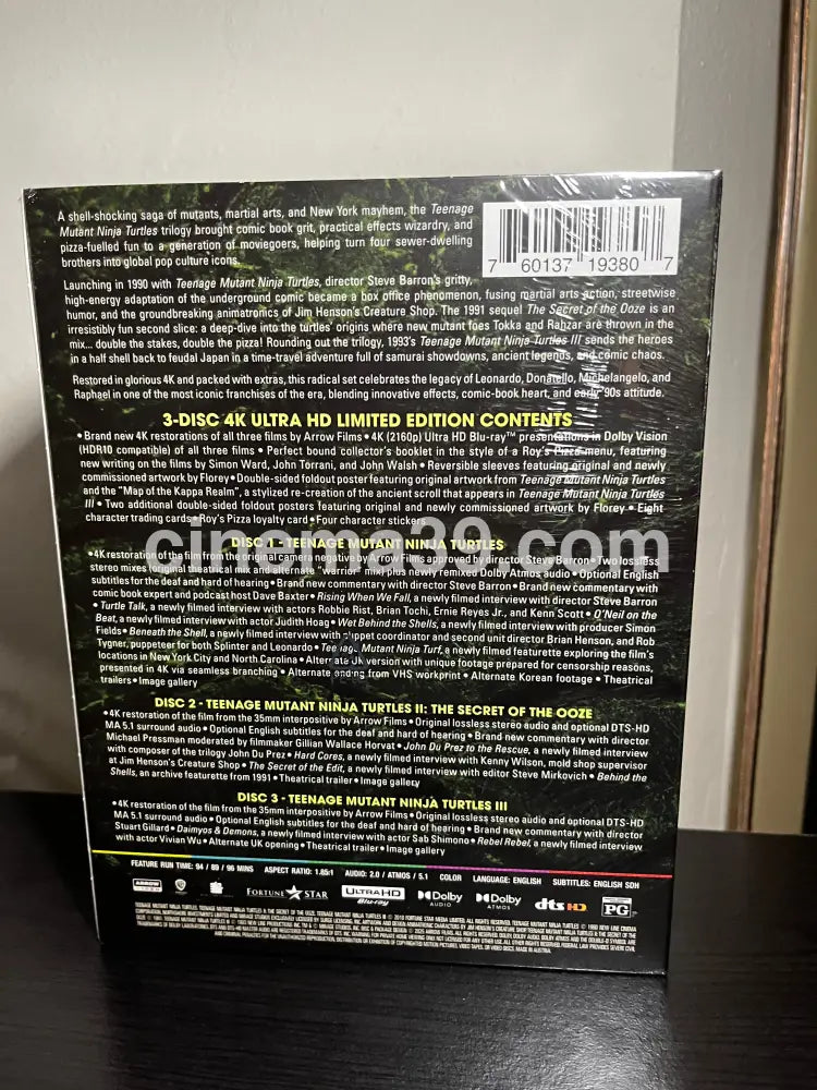 [Nuevo] Teenage Mutant Ninja Turtles Trilogy Películas 4K + Blu-rar 4K Colección