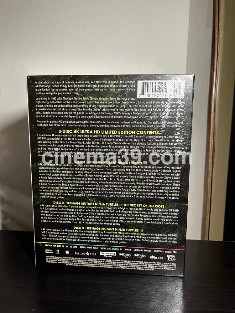 [Nuevo] Teenage Mutant Ninja Turtles Trilogy Películas 4K + Blu-rar 4K Colección