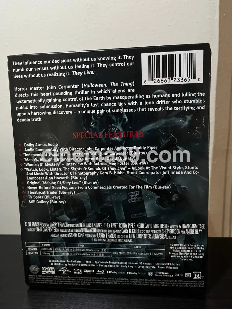 [Nuevo] They Live Película 4K Steelbook + Blu-ray 4K Collector Edition