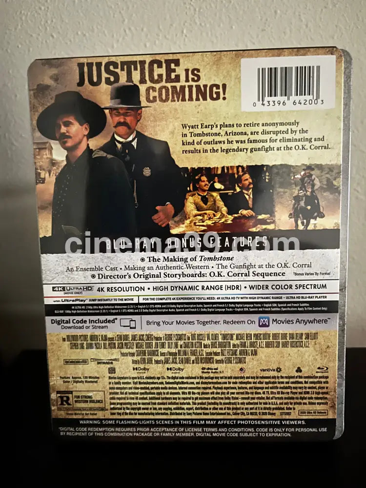 [Nuevo] Tombstone 4k + Bluray + Codigo Digital 4K