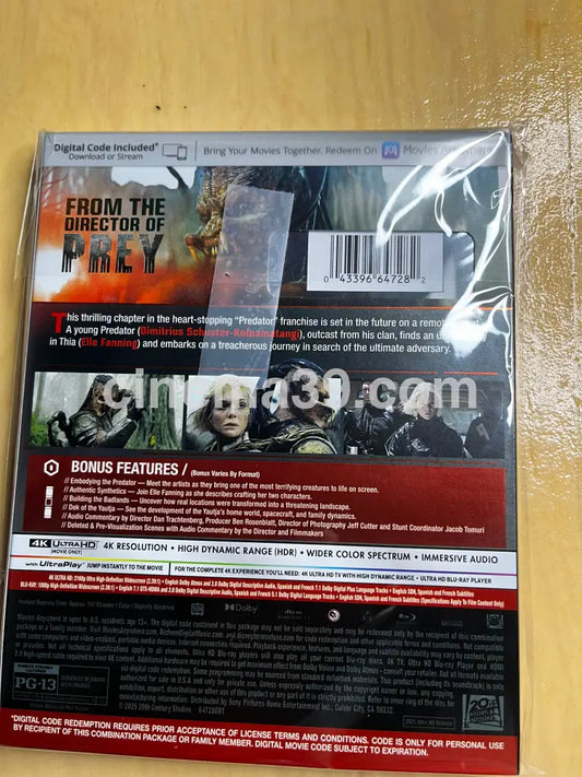 Predator: Badlands Película 4K + Blu-ray + Digital 4K