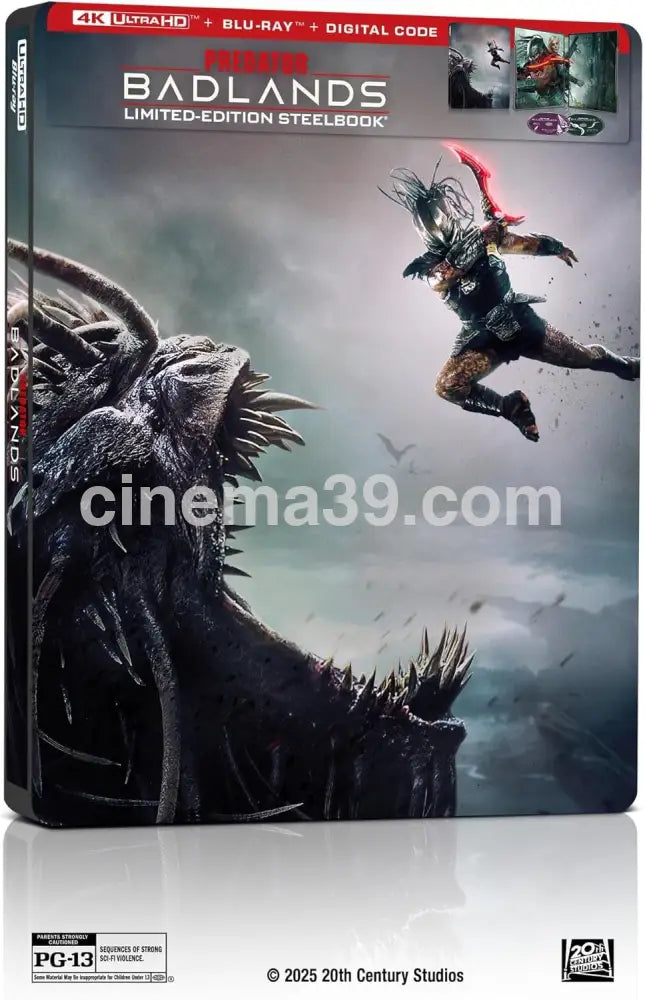Predator: Badlands Película 4K Steelbook + Blu-ray + Digital 4k Steelbook