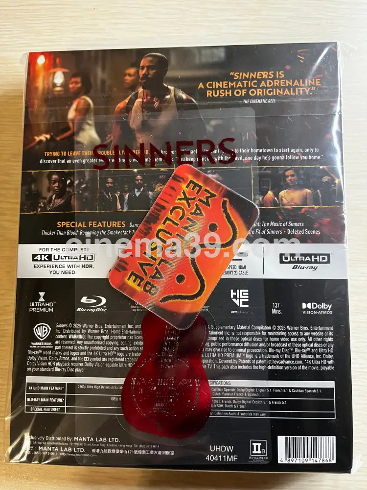 Sinners Película 4K Steelbook Manta Lab ME#82 4K Manta Lab