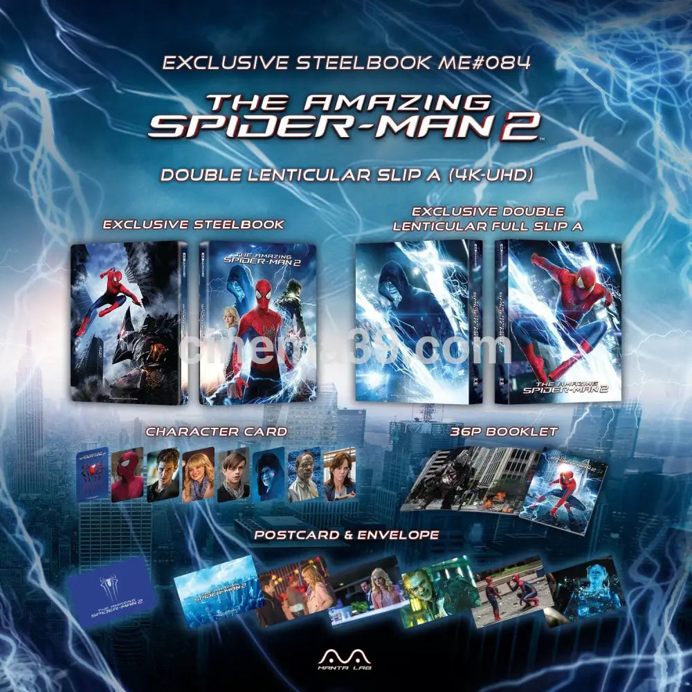 The Amazing Spiderman 2 Lenticular Doble Película 4K Steelbook Manta Lab ME#84 4K Manta Lab