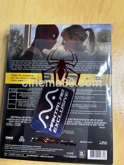 The Amazing Spiderman Lenticular Doble Película 4K Steelbook Manta Lab ME#83 4K Manta Lab
