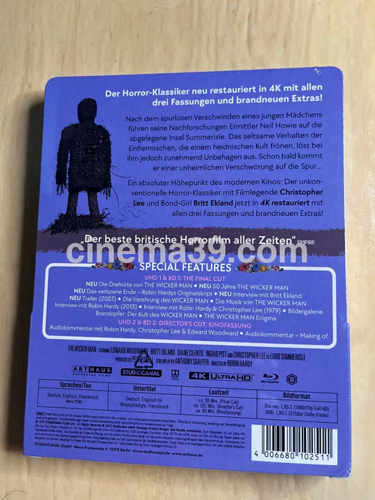 The Wicker Man Película 4K Steelbook Edición Limitada 4K Limited Edition