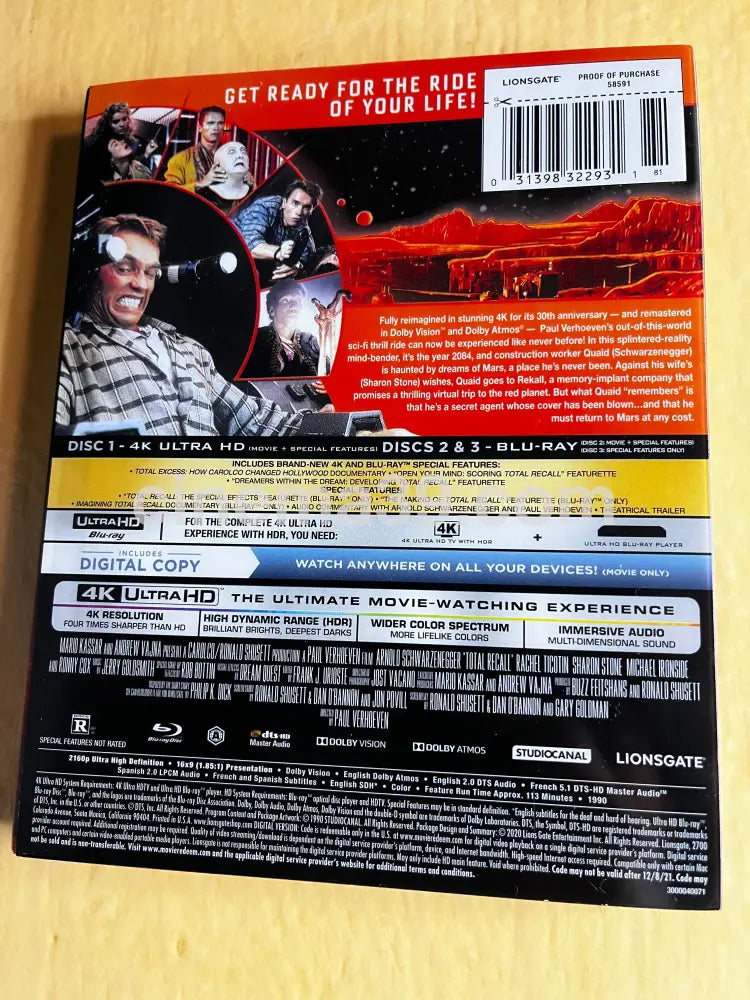 Total Recall Película 4K Steelbook + Blu-ray Edición Limitada Best Buy * Leer Nota 4k Steelbook