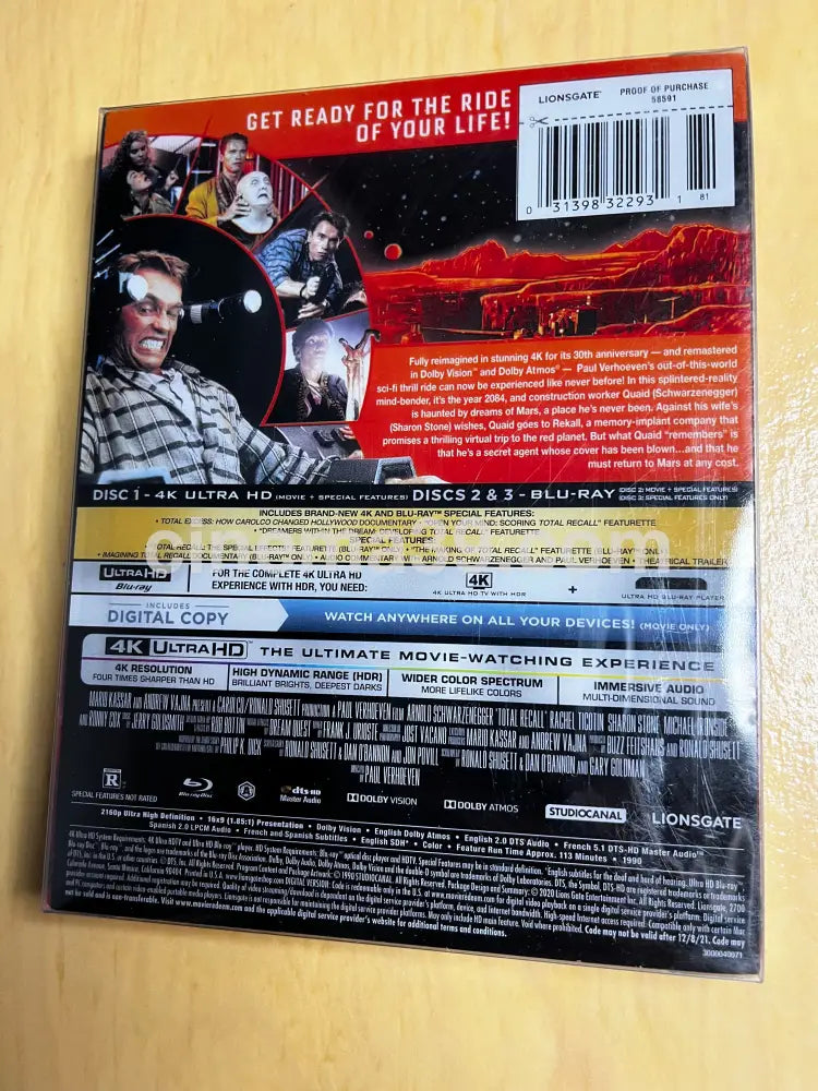 Total Recall Película 4K Steelbook + Blu-ray Edición Limitada Best Buy * Leer Nota 4k Steelbook
