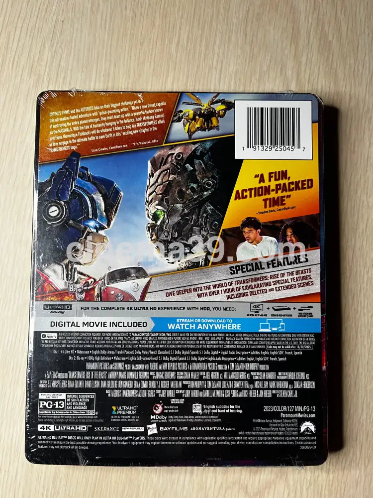 Transformers: Rise of the Beasts Película 4K Steelbook + Blu-ray 4k Steelbook