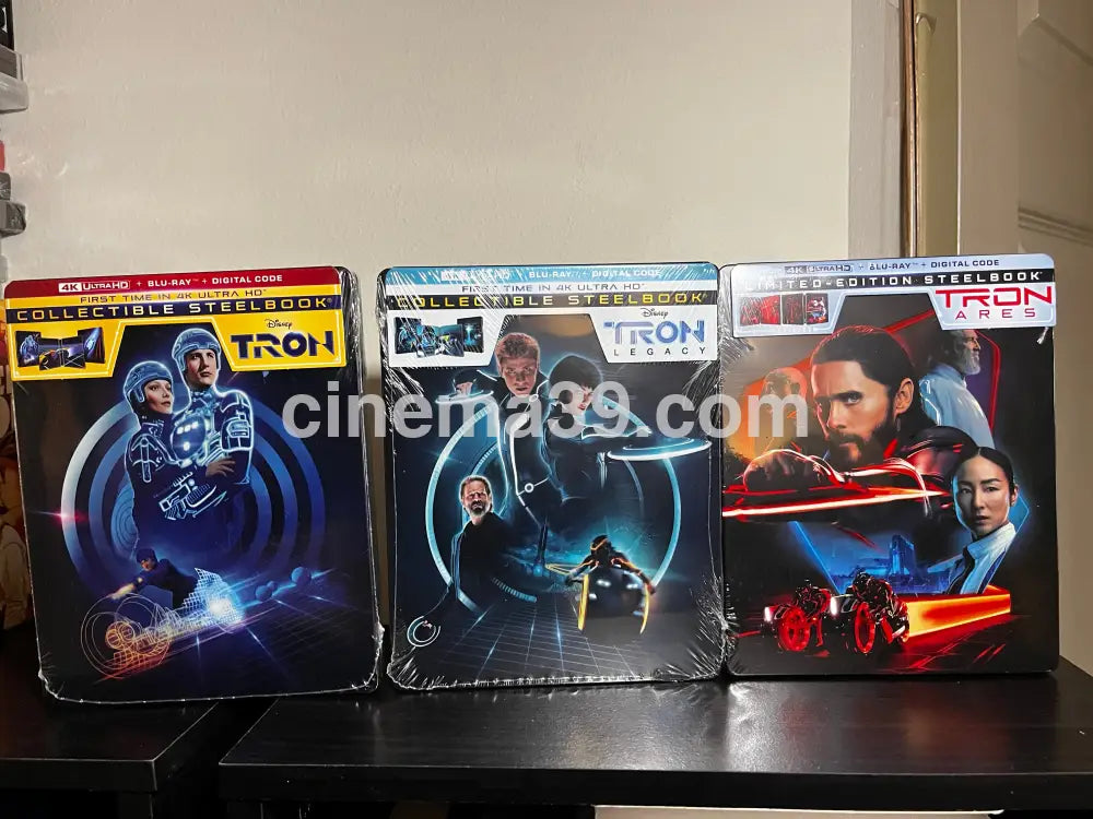 Trilogía Tron 4K Steelboks + Blu-ray + Código Digital 4k Trilogía