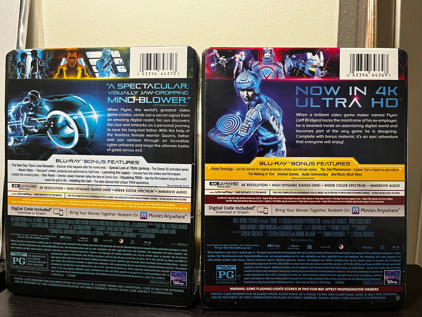 [Nuevo] Tron 1982 y Tron Legacy 4K Steelbook + Blu-ray + Código Digital