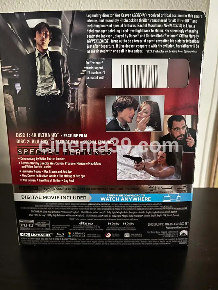 [Usado] Red Eye Película 4k + Bluray 4K