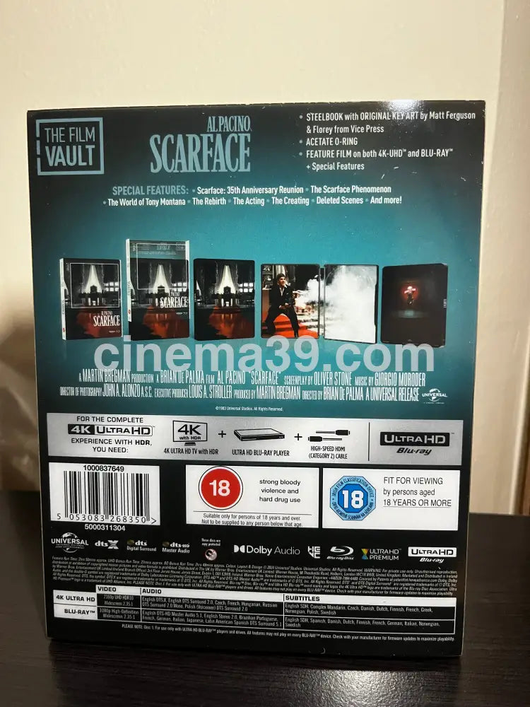 [Usado] Scarface The Film Vault Colección Steelbook 4K + Blu-ray 4k Steelbook